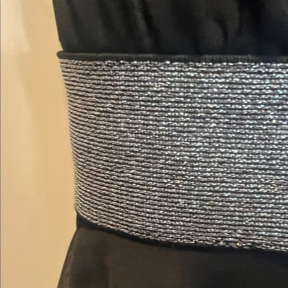 Sweet Storm Black Tiered Mini Dress with Silver Band - Picture 4 of 8